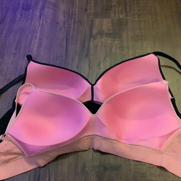 PINK Victoria’s Secret black & pink duo bras! 36C - Picture 4 of 7